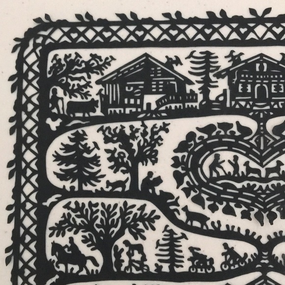 🔥ON SALE🔥People's Life 💖 Handmade PaperCut Silhouette Scherenschnette Decor - Picture 3 of 9